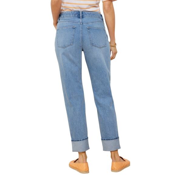 Talbots Everyday Relaxed Jean Cuffed Selene Wash Size 10 Petite Classic Casual - Picture 4 of 14